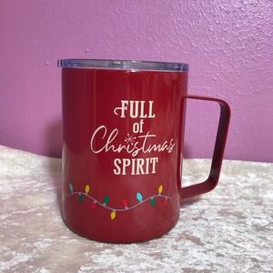 NEW Maurices Full of Christmas Cheer Holiday Cup Top Travel NWT Xmas Lights Cute